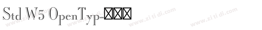 Std W5 OpenTyp字体转换